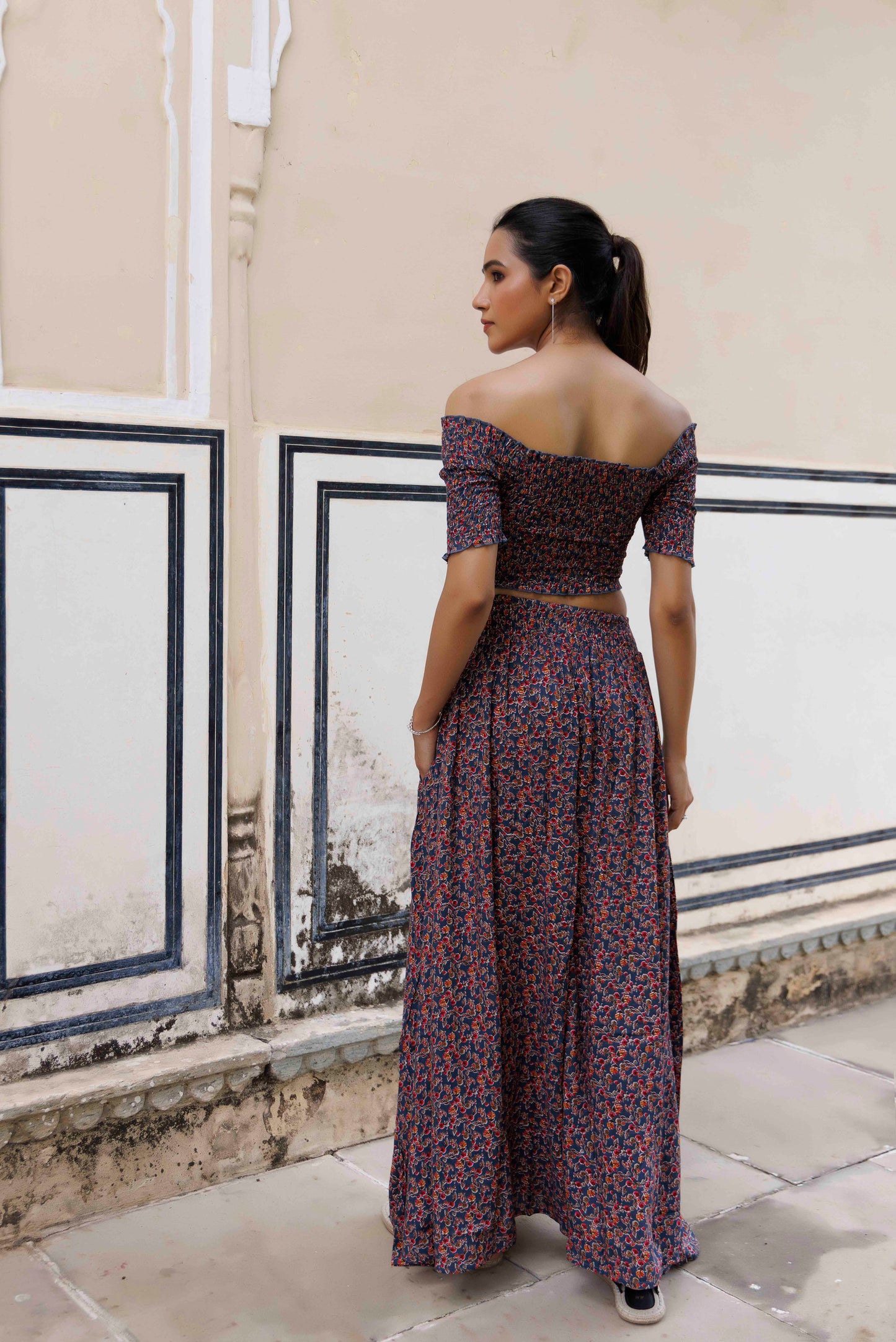 Elyse Navy Blue Printed Co-Ord Set