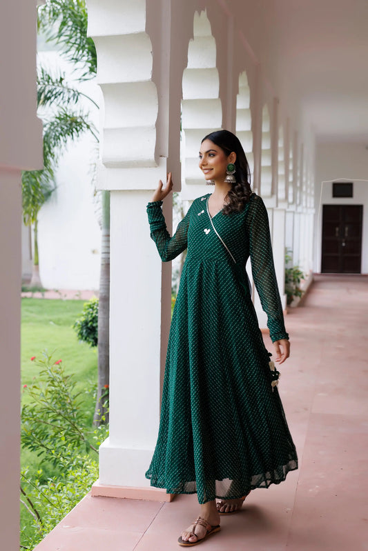 Green Leheriya Kurta Ragavi