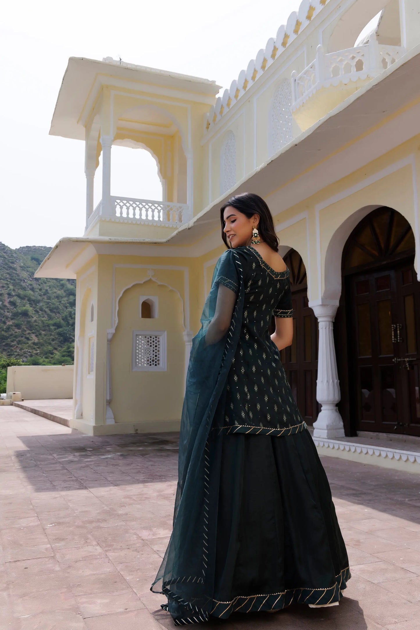 Mountain Green Lehenga Set Ragavi