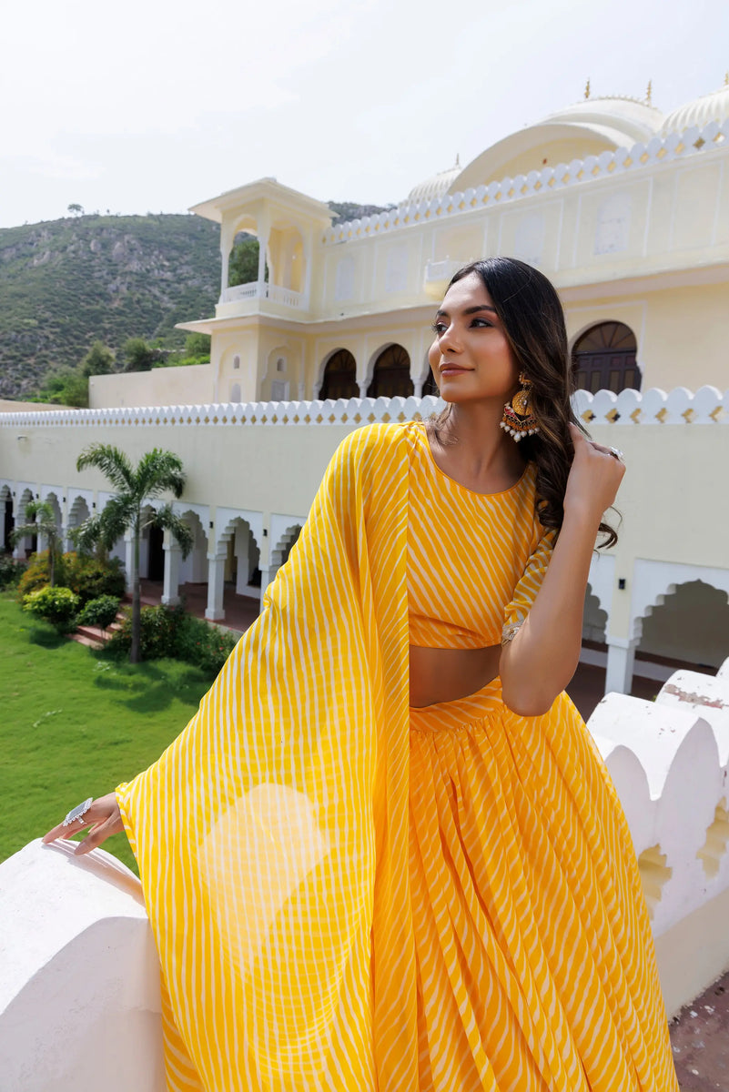 Gulaabi Leheriya Set