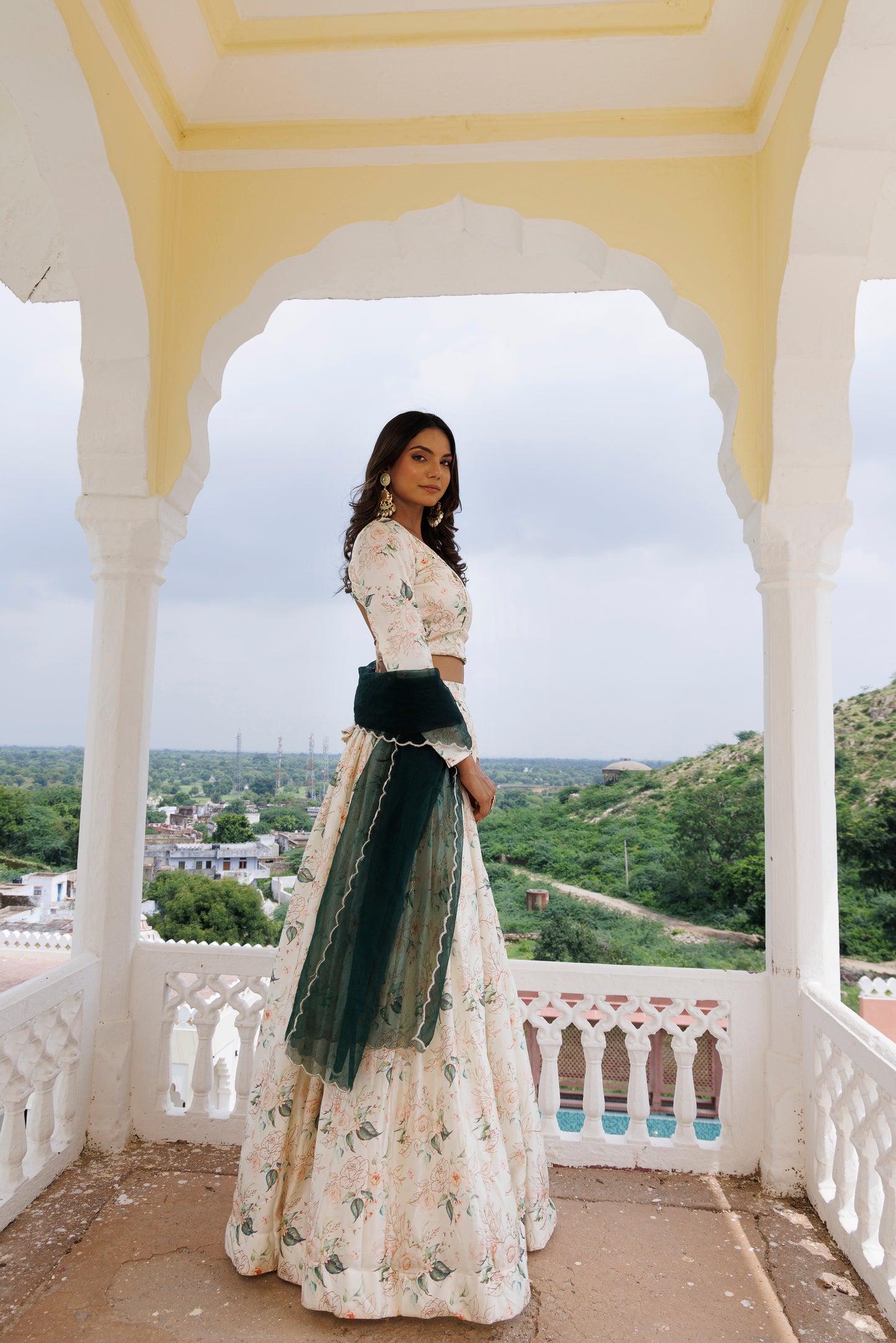 Champagne Lehenga Set