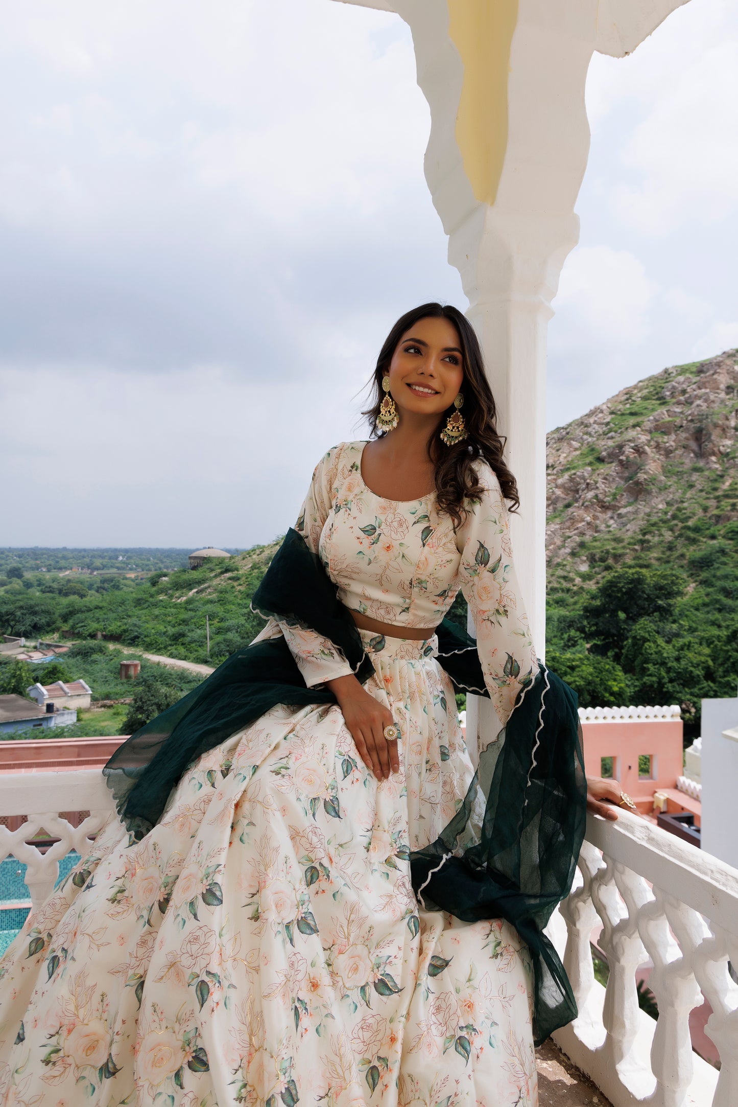 Champagne Lehenga Set