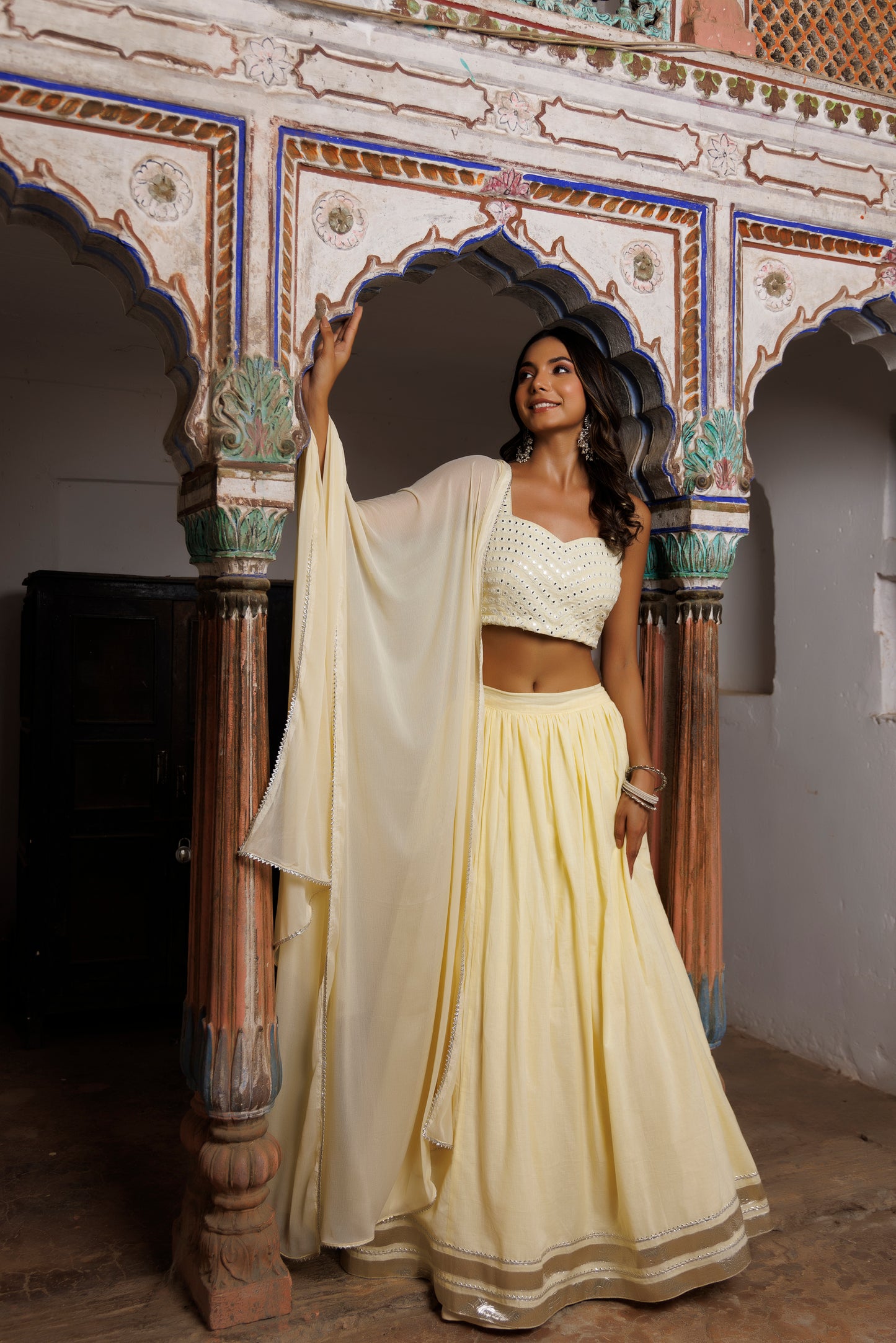 Mellow Yellow Embroidered Lehenga Set