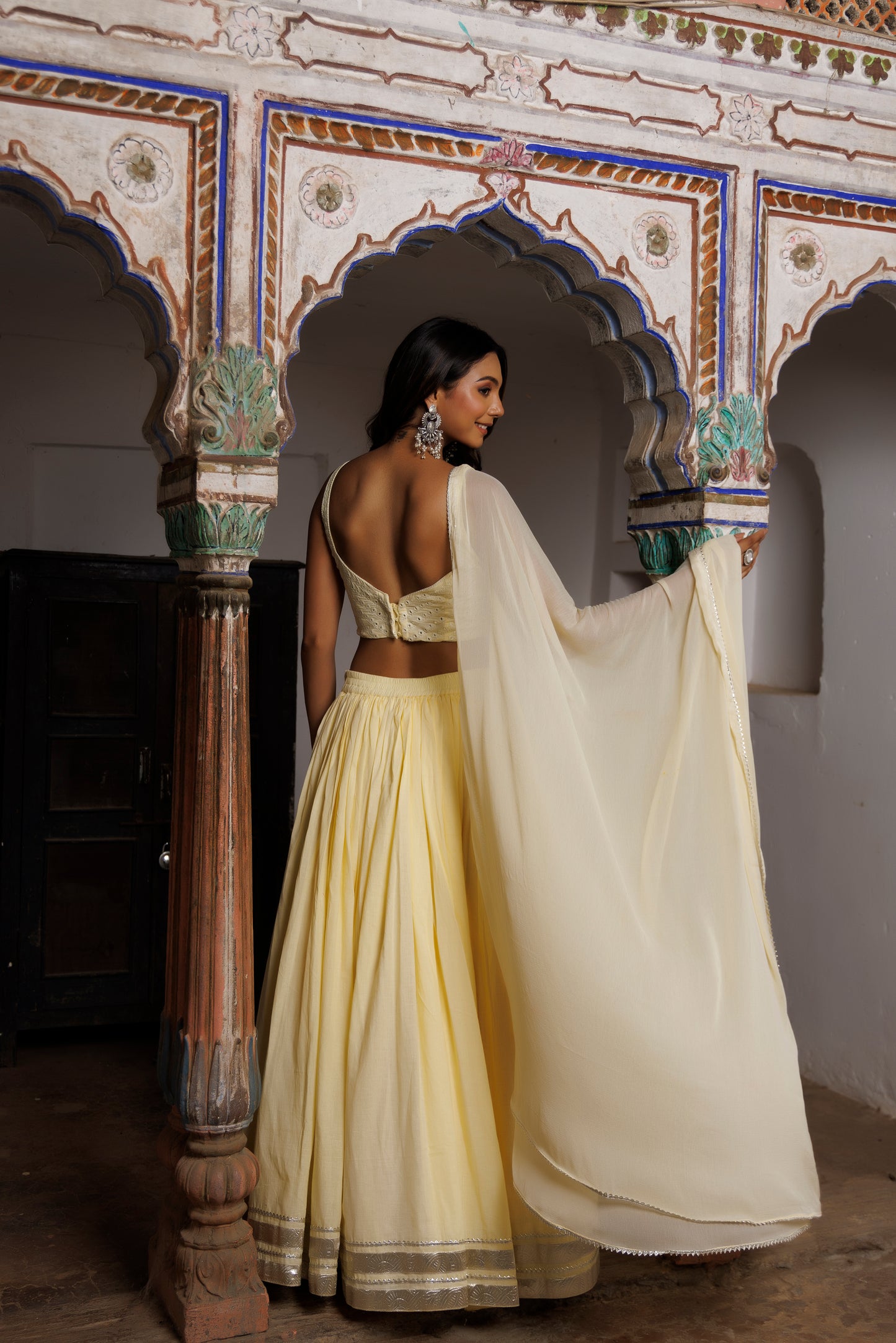 Mellow Yellow Embroidered Lehenga Set