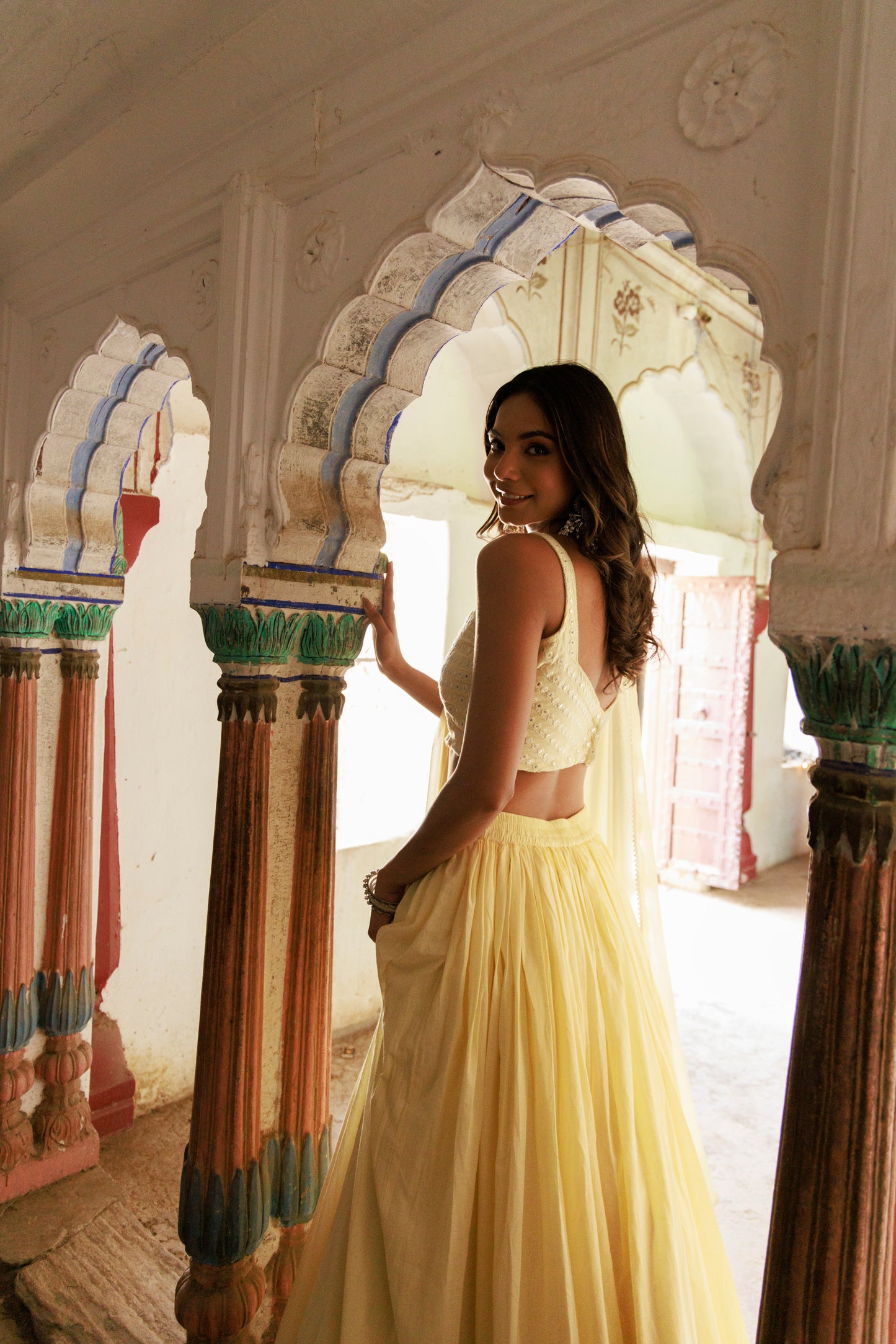 Mellow Yellow Embroidered Lehenga Set