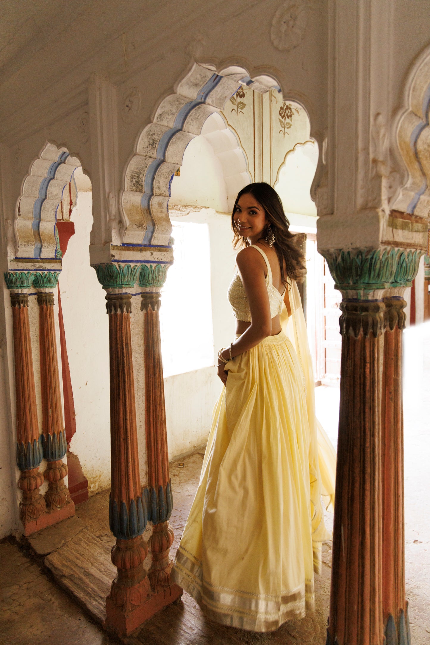 Mellow Yellow Embroidered Lehenga Set