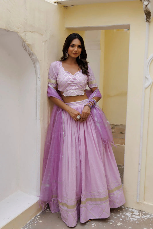 Festival Bloom Lilac Lehenga Set Ragavi
