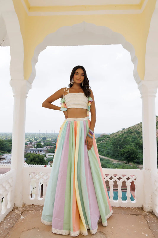 Lacey Multicolour Lehenga Set Ragavi