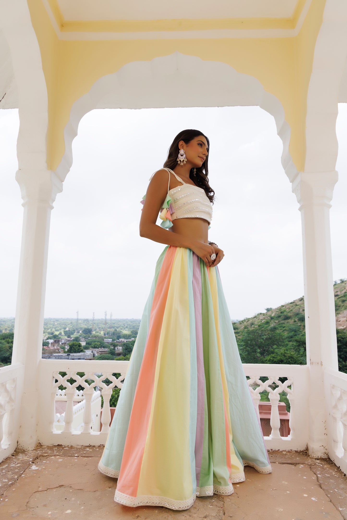 Lacey Multicolour Lehenga Set