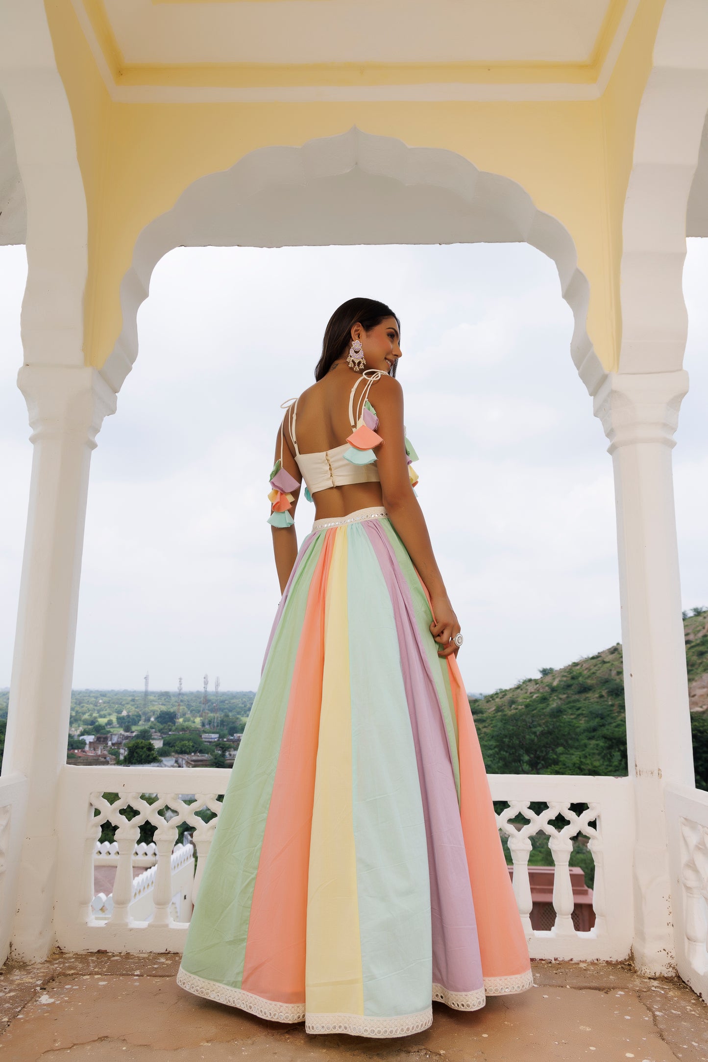 Lacey Multicolour Lehenga Set