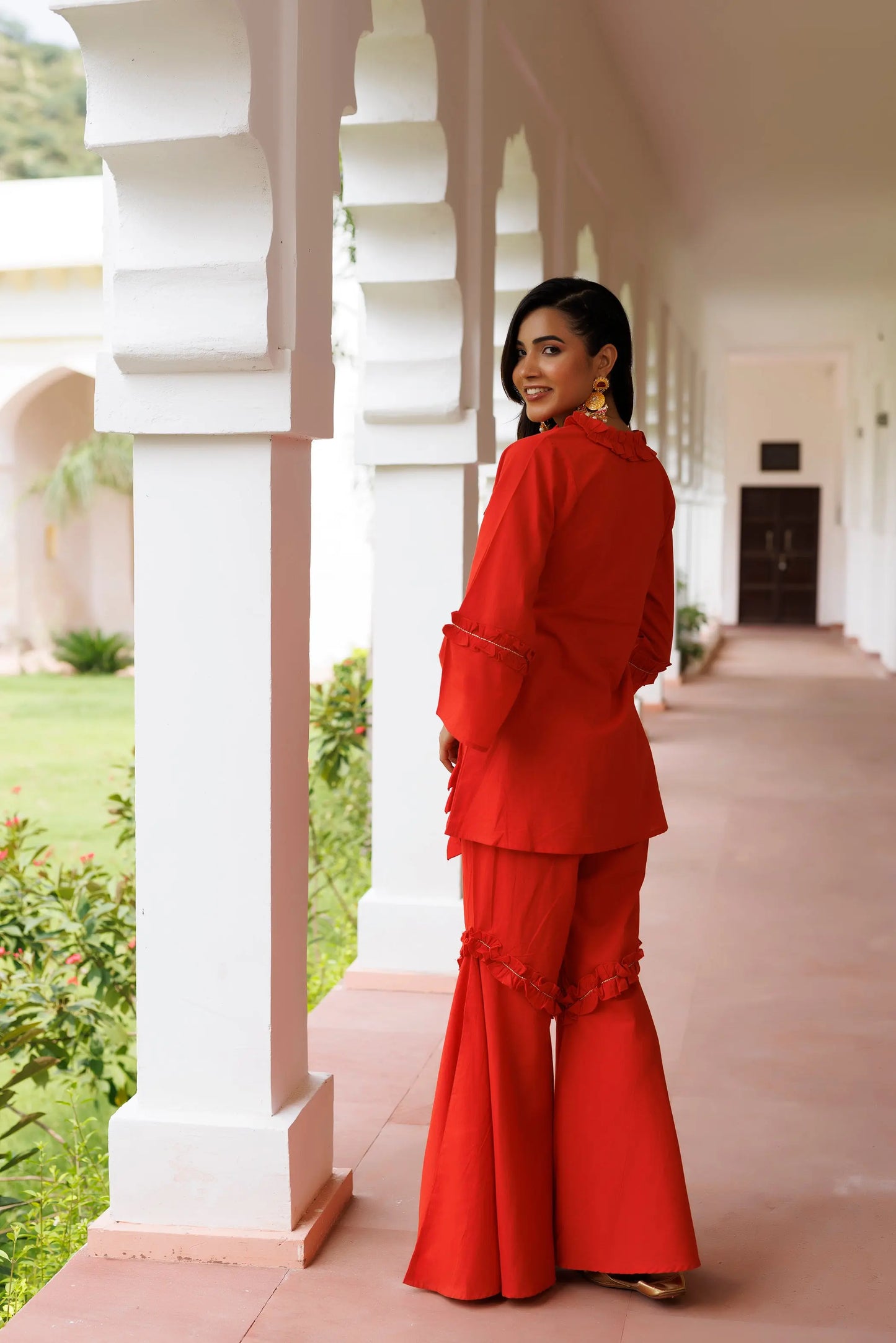 EmberGlow Red Co-ord Set Ragavi
