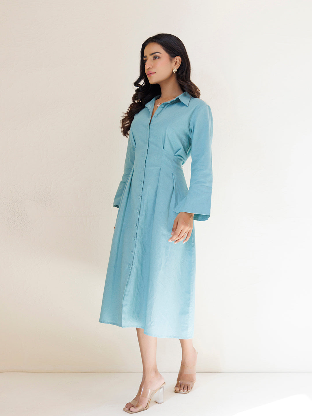 Asher Blue Midi Dress