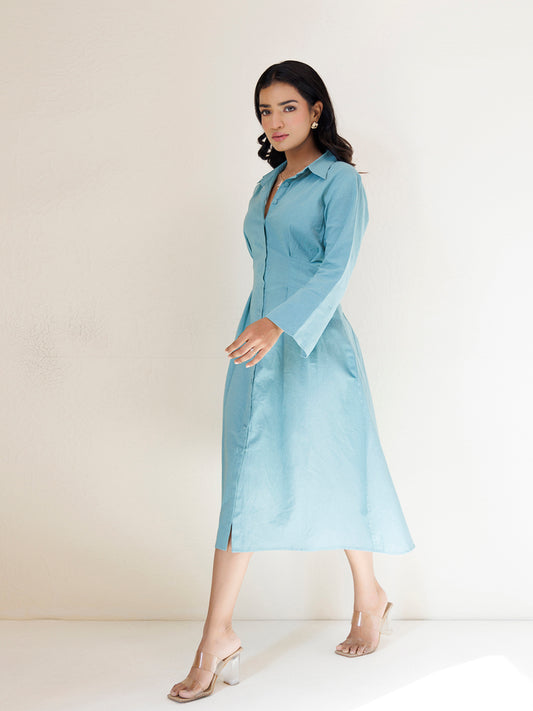Asher Blue Midi Dress
