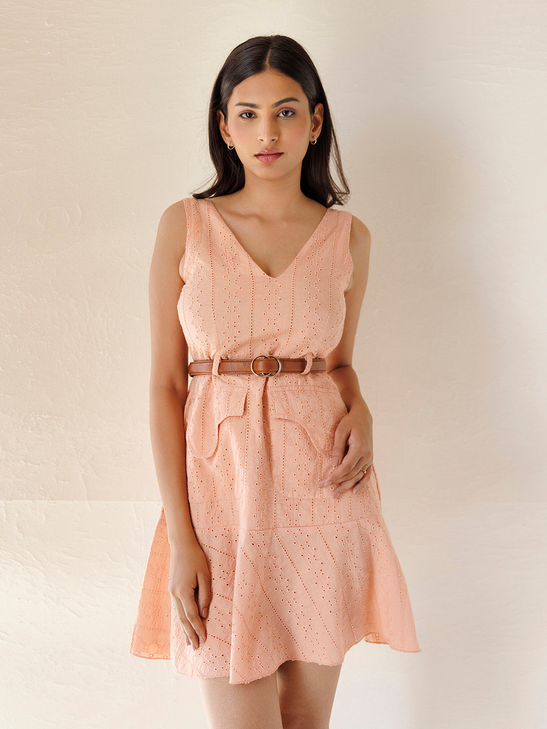 Nude Phoenix Cotton Schiffli Dress