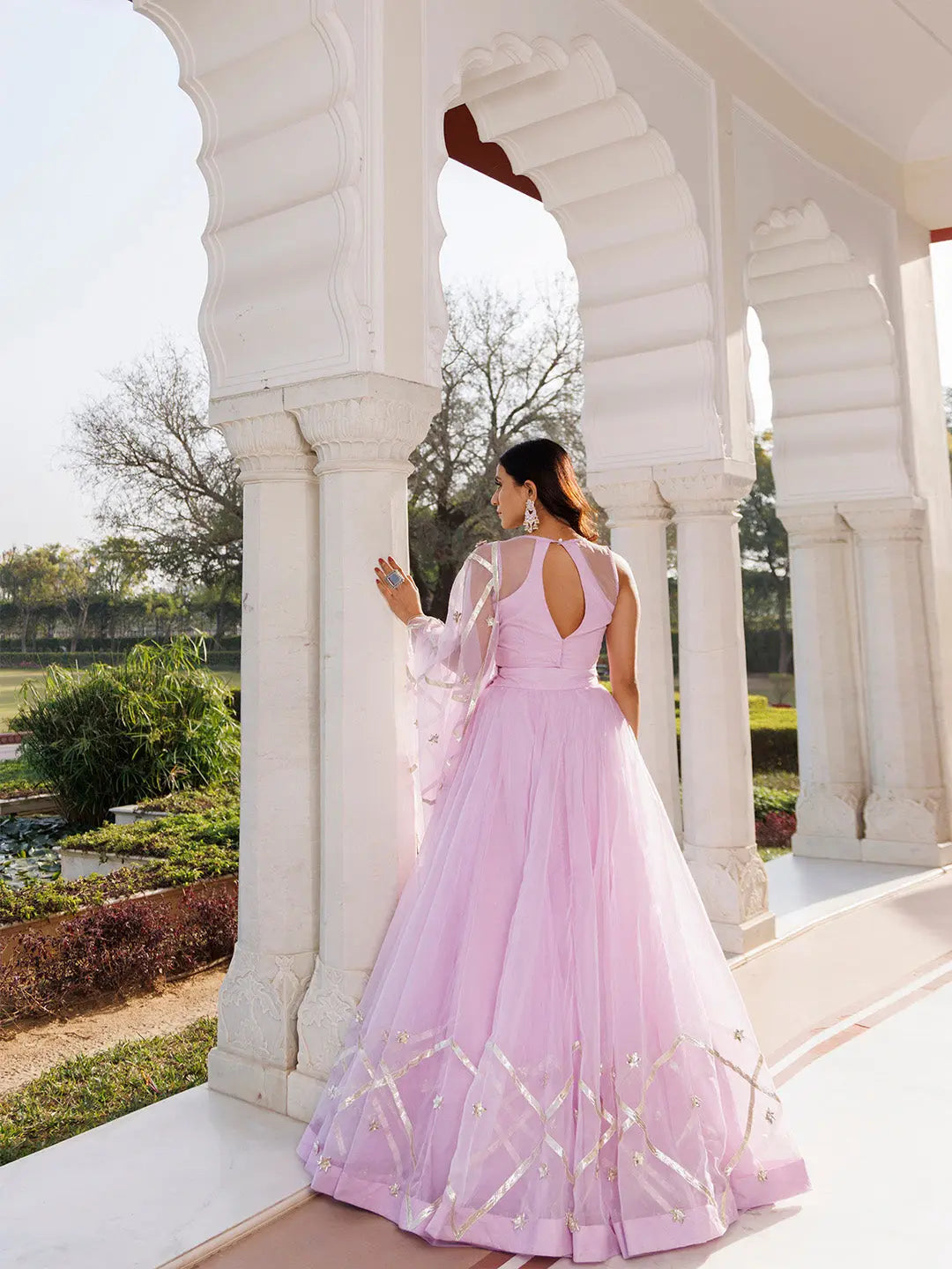 Petal Purple Organza Lehenga Set RAGAVI