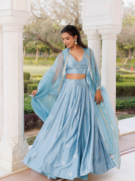 Coastal Blue Lehenga Set