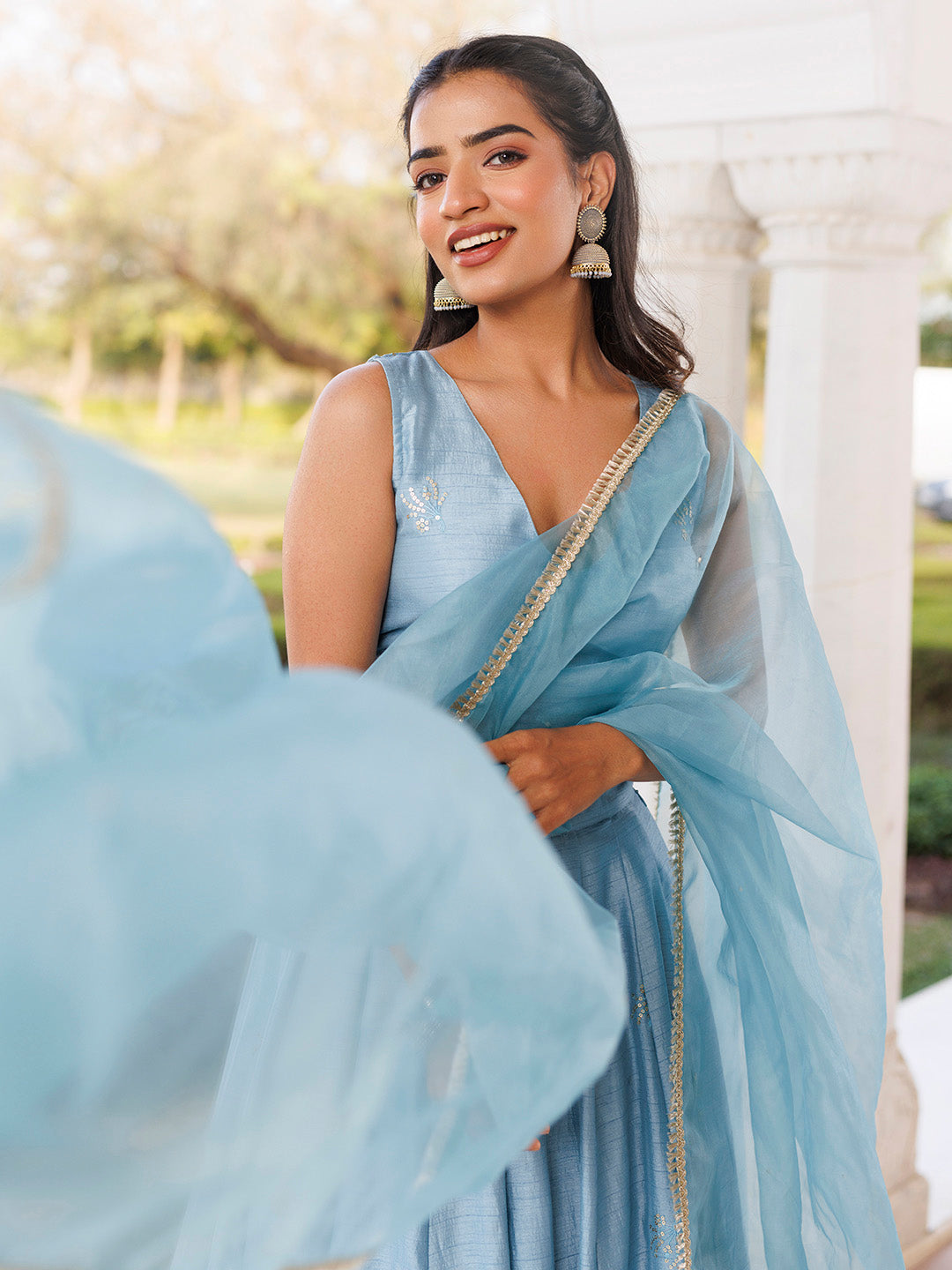 Coastal Blue Lehenga Set