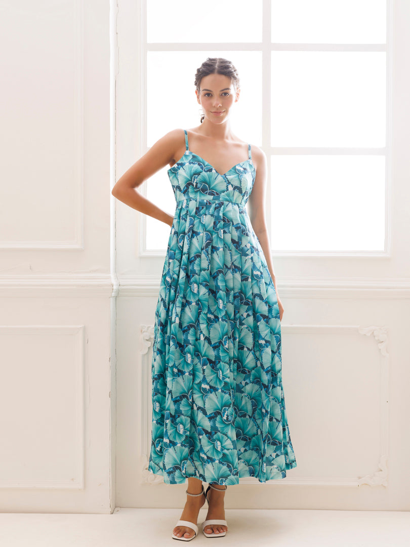 Water Garden Green Maxi Dress