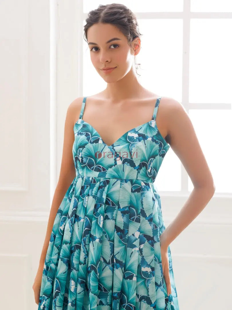 Water Garden Green Maxi Dress - Ragavi