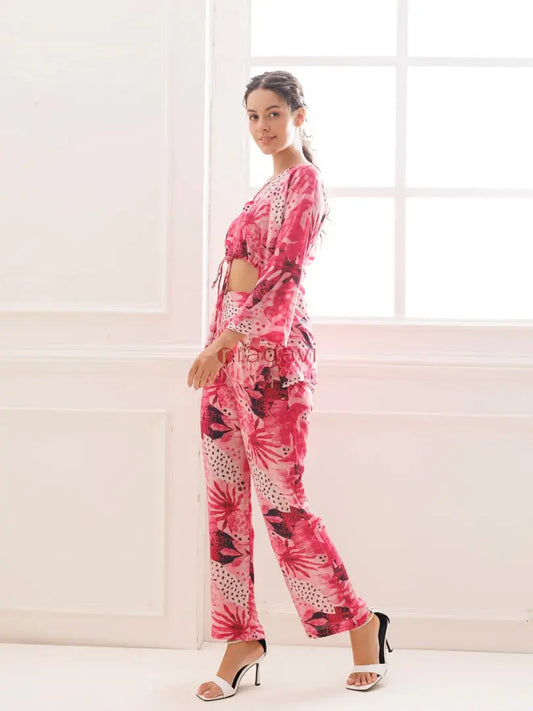 Confetti Pink Muslin Co-ord Set Ragavi