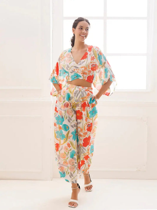 Powder Puff Muslin Co-ord Set - Ragavi
