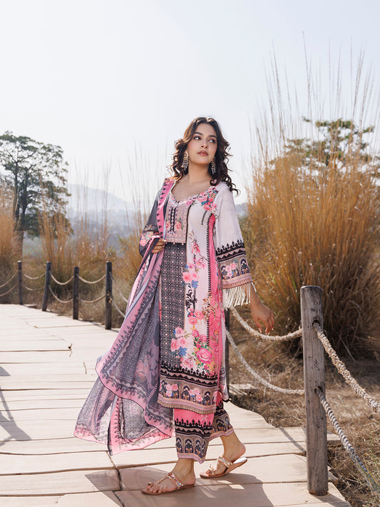 Buttercream Pink Muslin Kurta Set