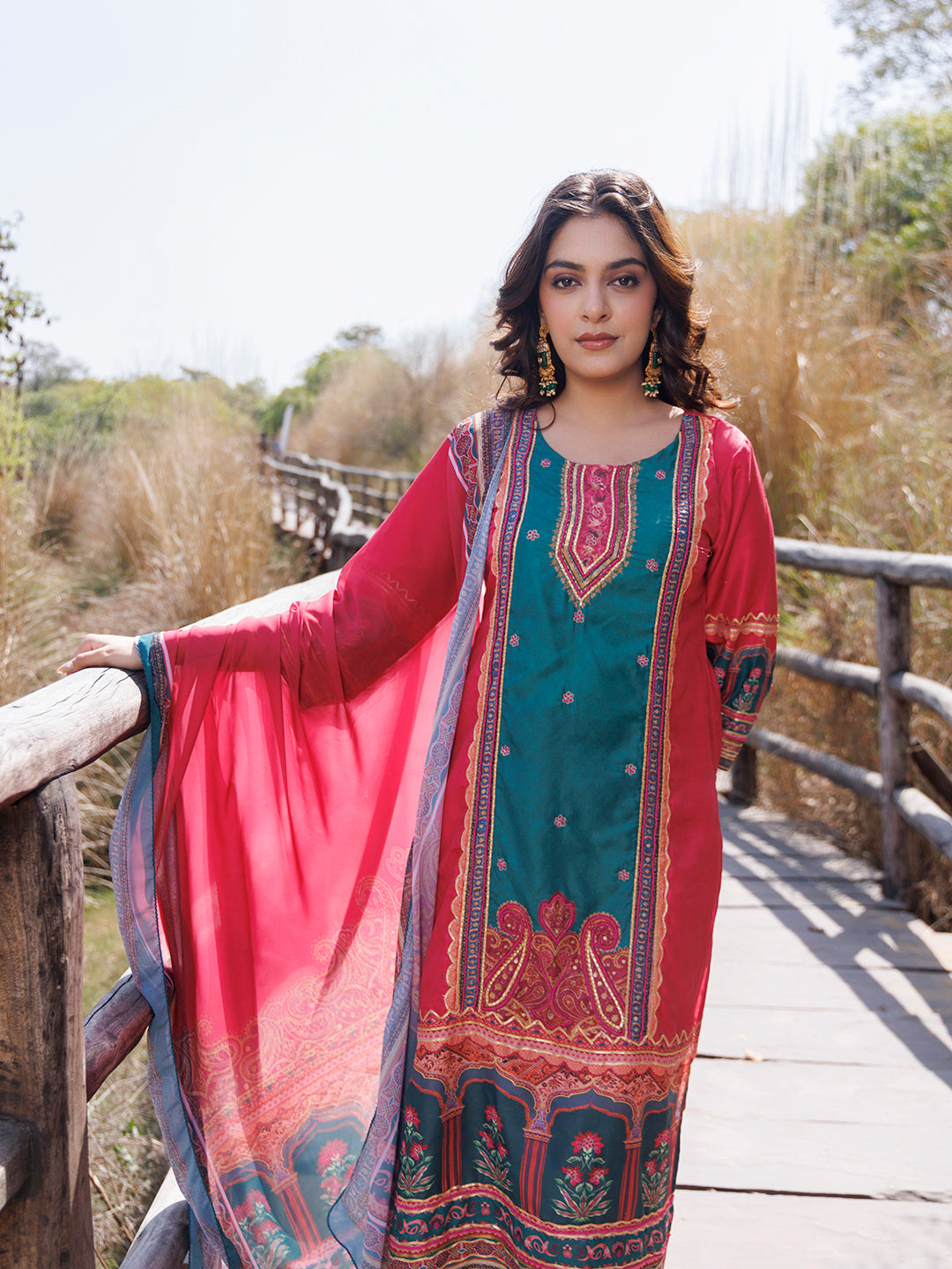Persian Pink Muslin Kurta Set