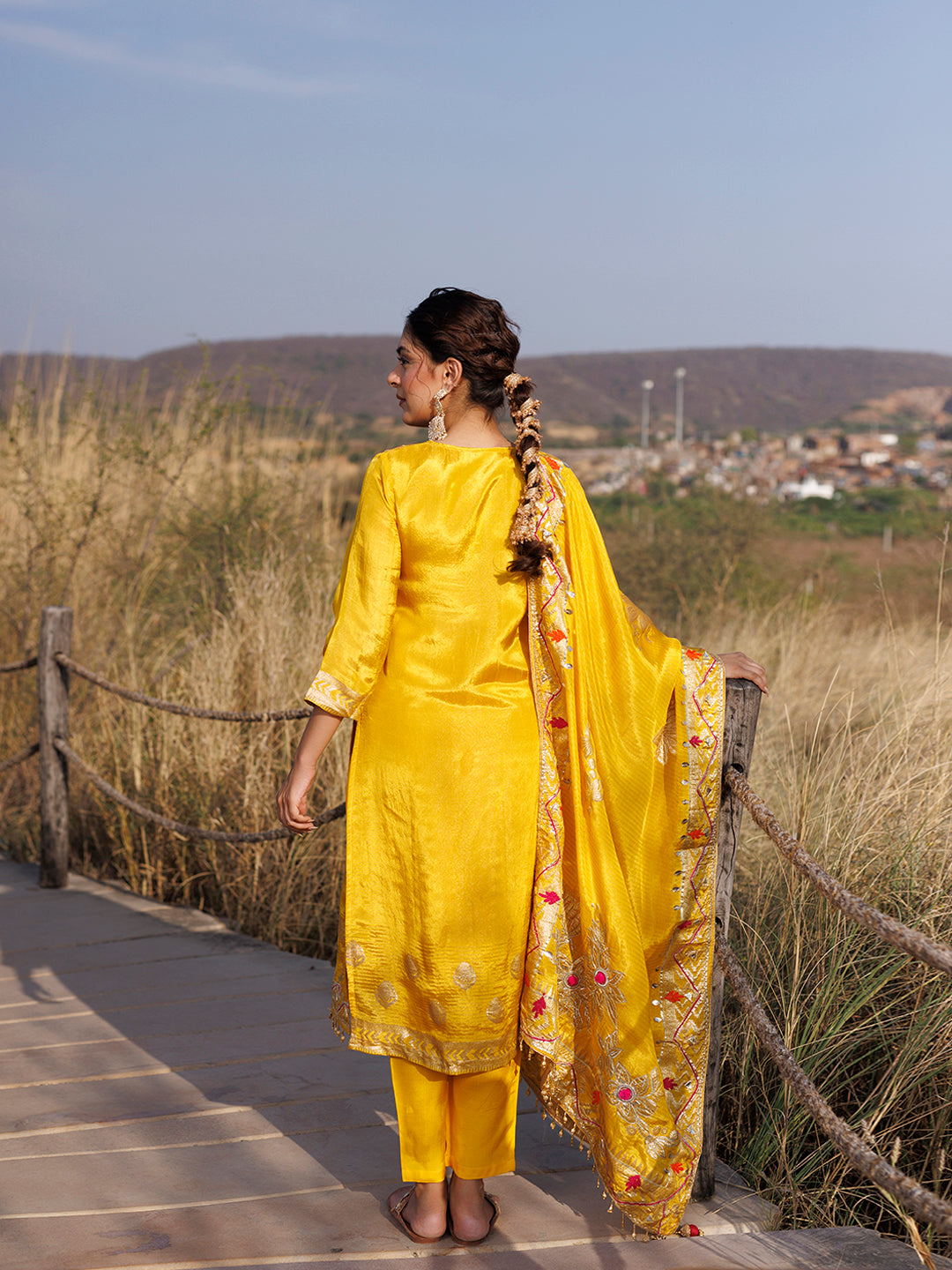 Canary Yellow Tissue Suit Set