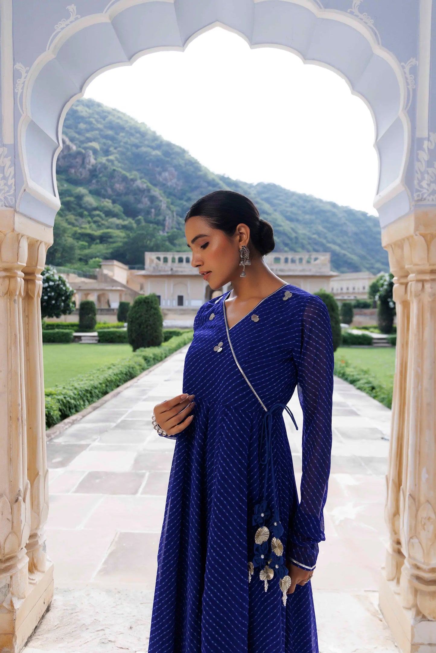 Blue Leheriya Kurta Ragavi