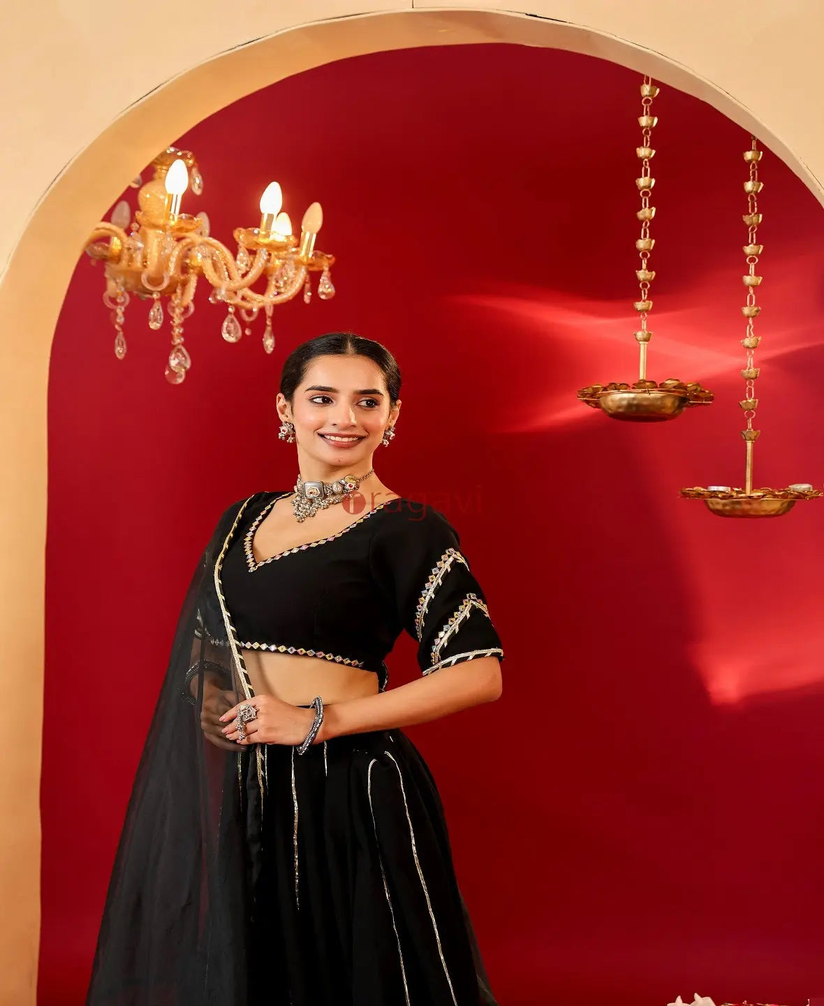 Ragavi Noir Charm Black Lehenga Set - Ragavi
