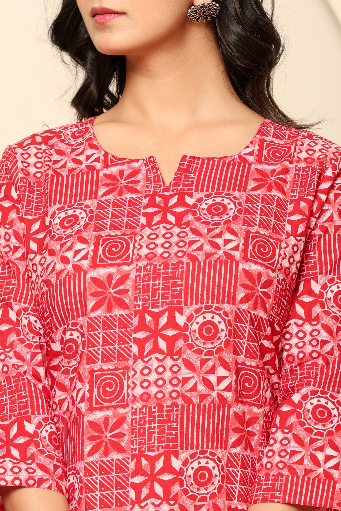 Pink Printed Cotton Coord Set