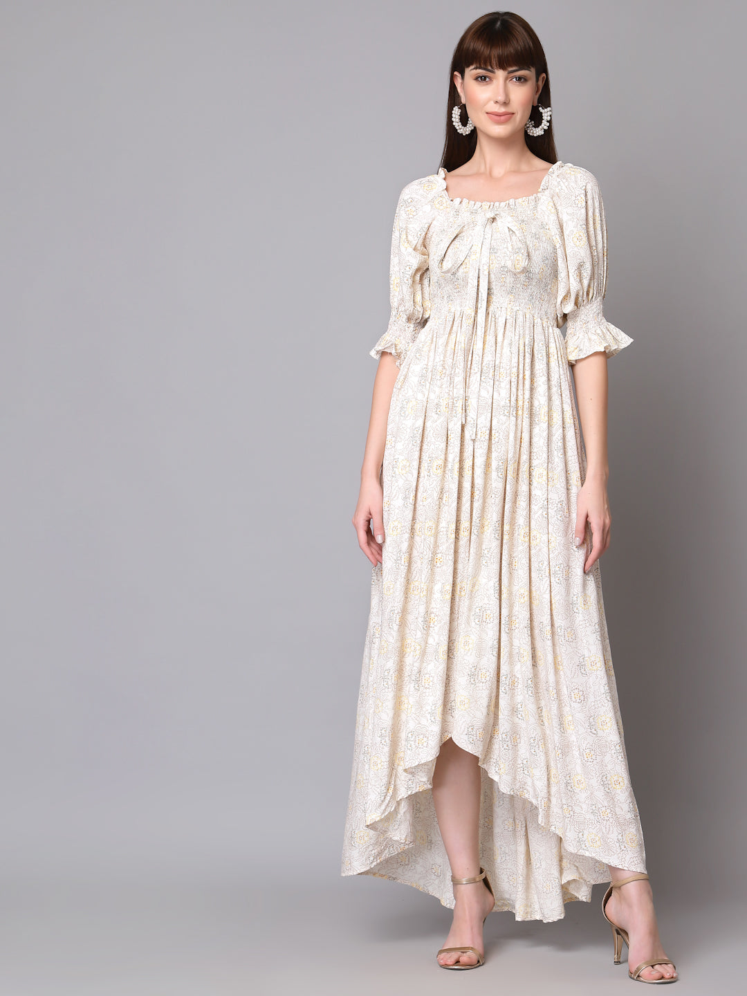 Off White printed dress