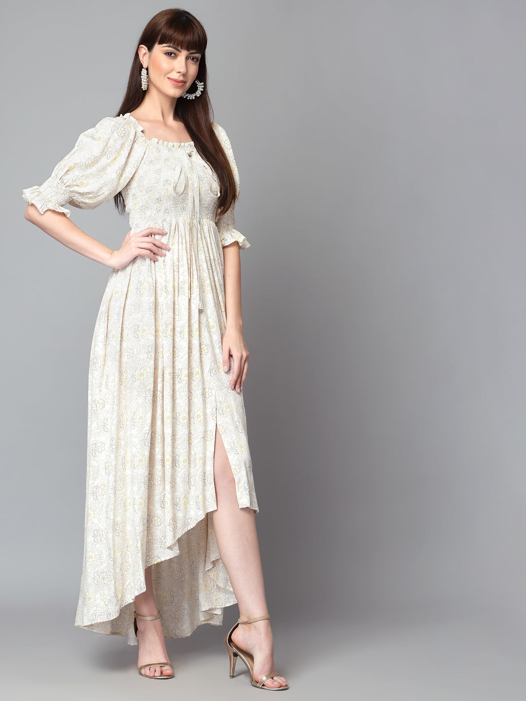 Off White printed dress