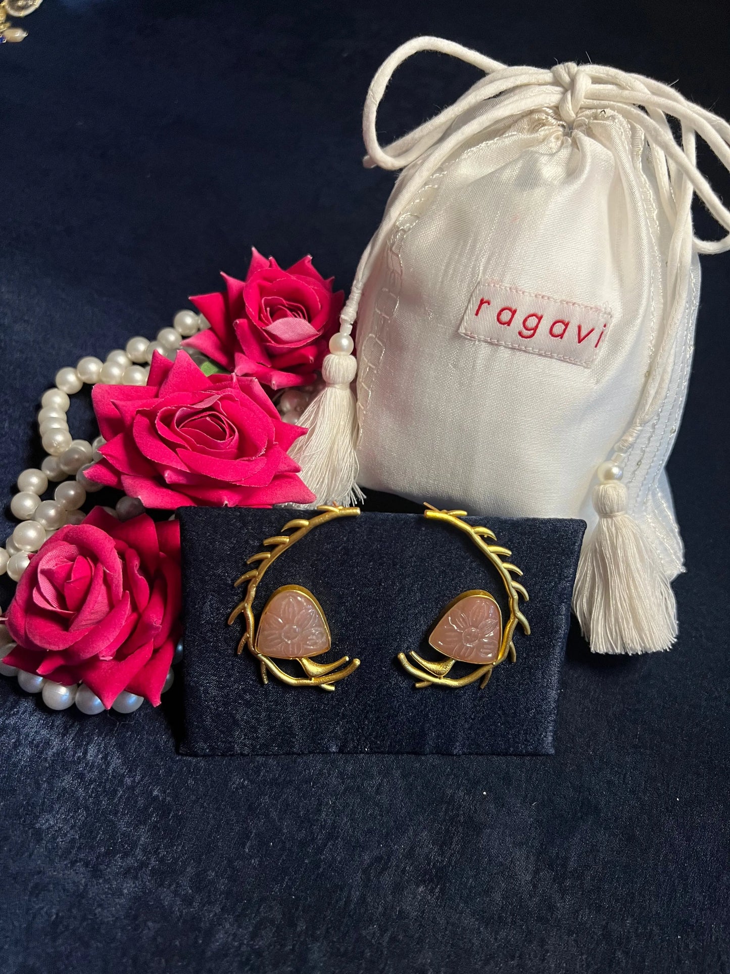 Blushing Bride Pink Earrings Ragavi