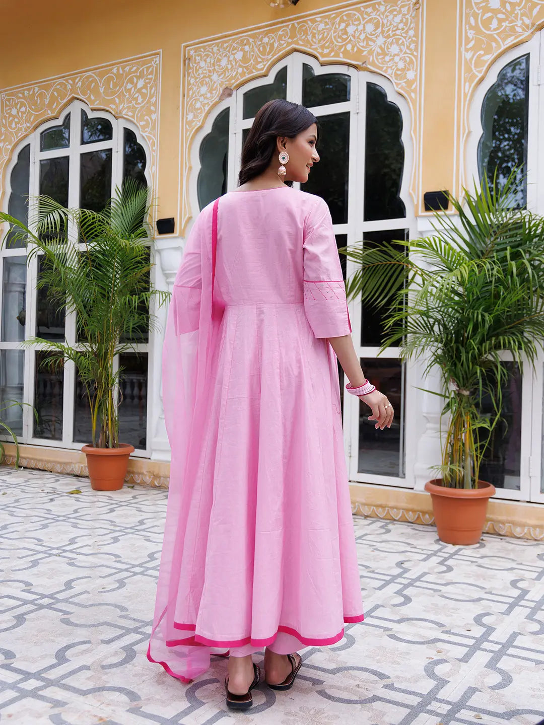 Flamingo Pink Kurta Set Ragavi