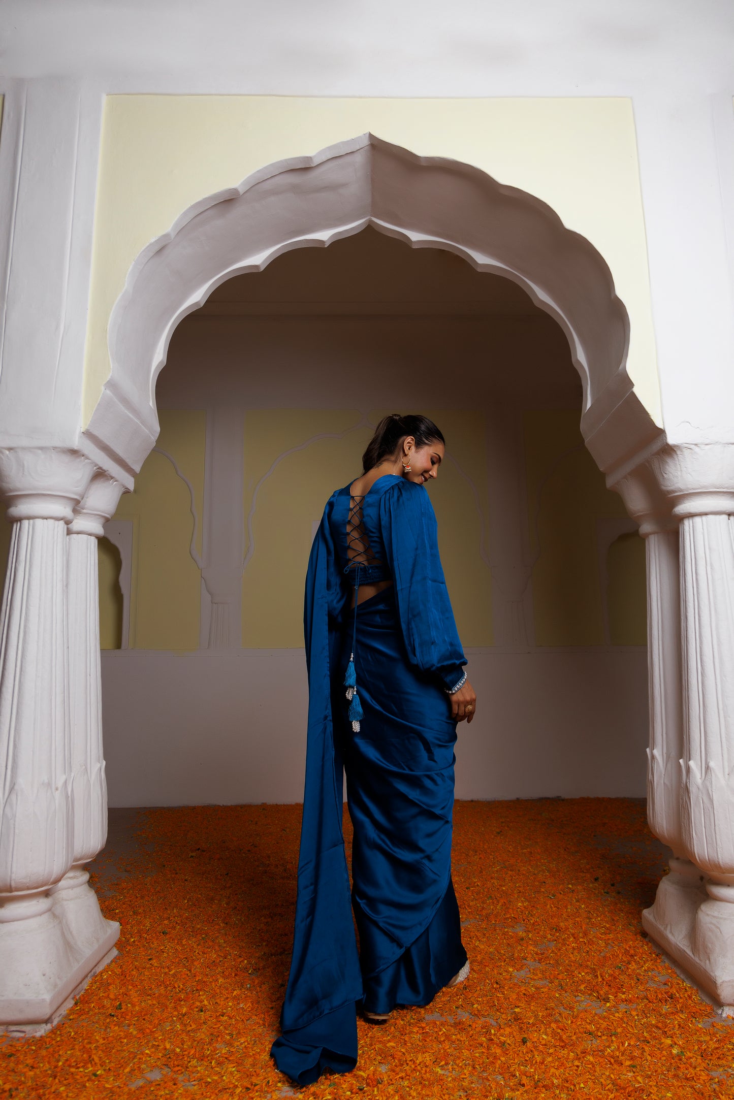 Ocean Blue Vanilla Saree