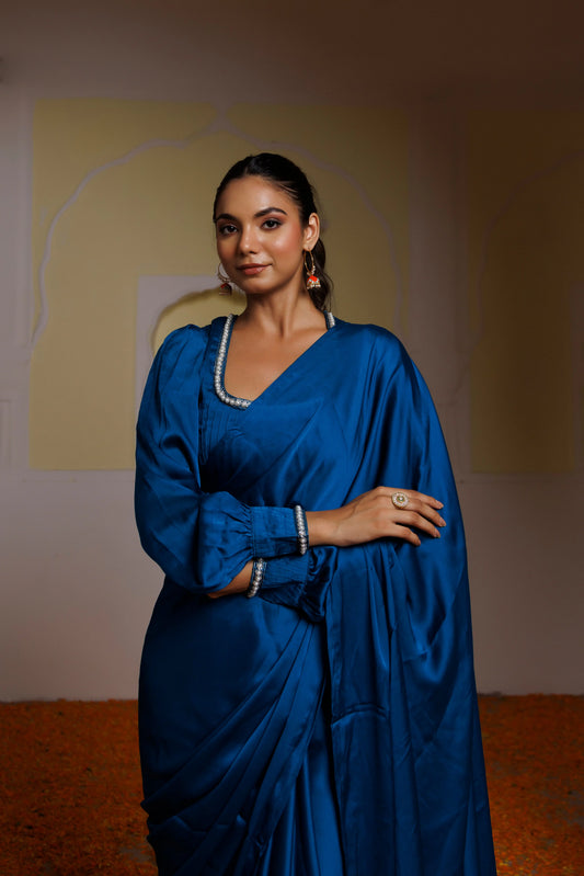 Ocean Blue Vanilla Saree Ragavi