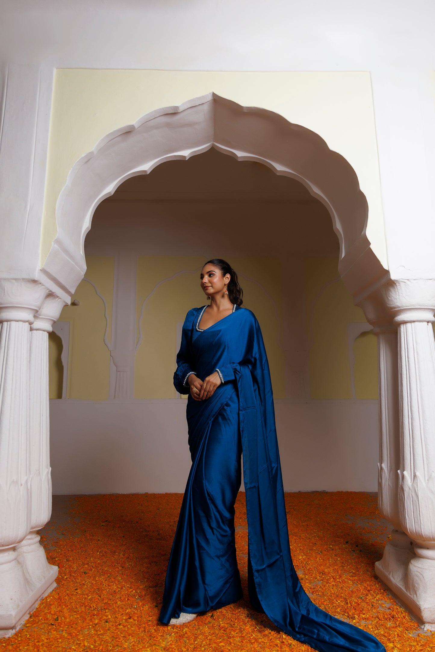 Ocean Blue Vanilla Saree