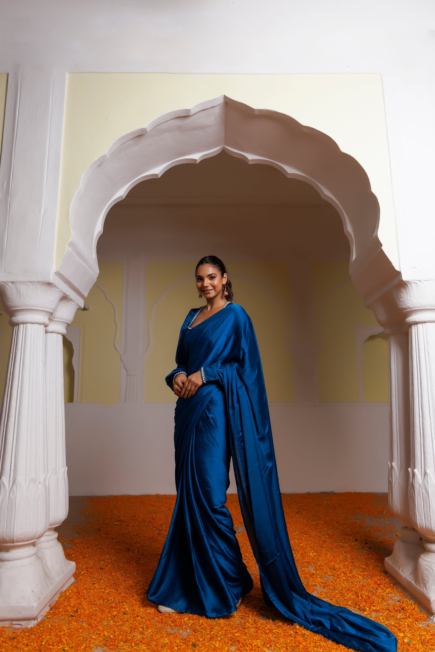 Ocean Blue Vanilla Saree