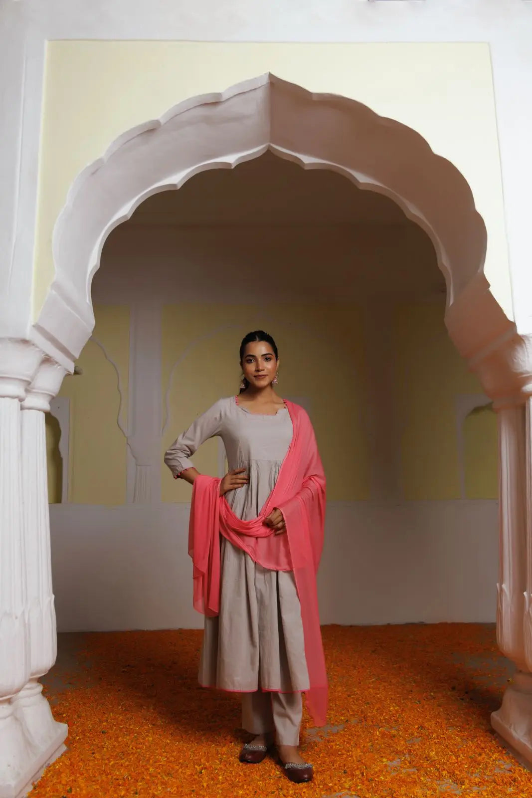 Ghost Grey Suit Set Ragavi