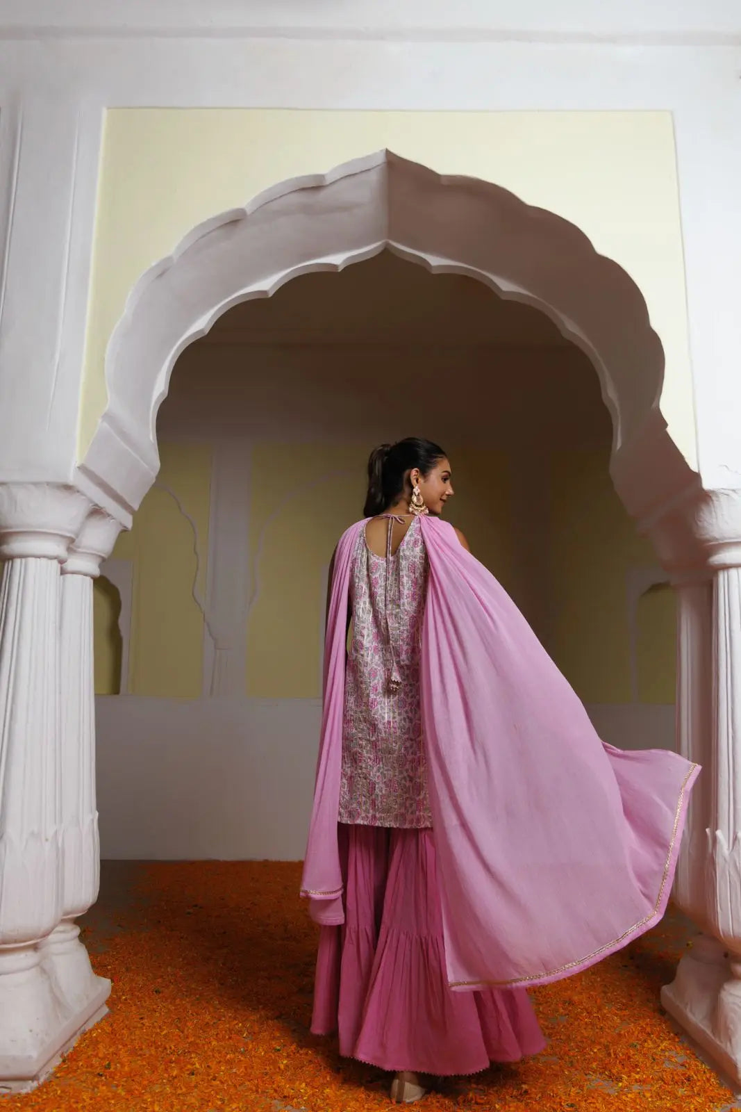 Pink Cotton Kurta Set Ragavi