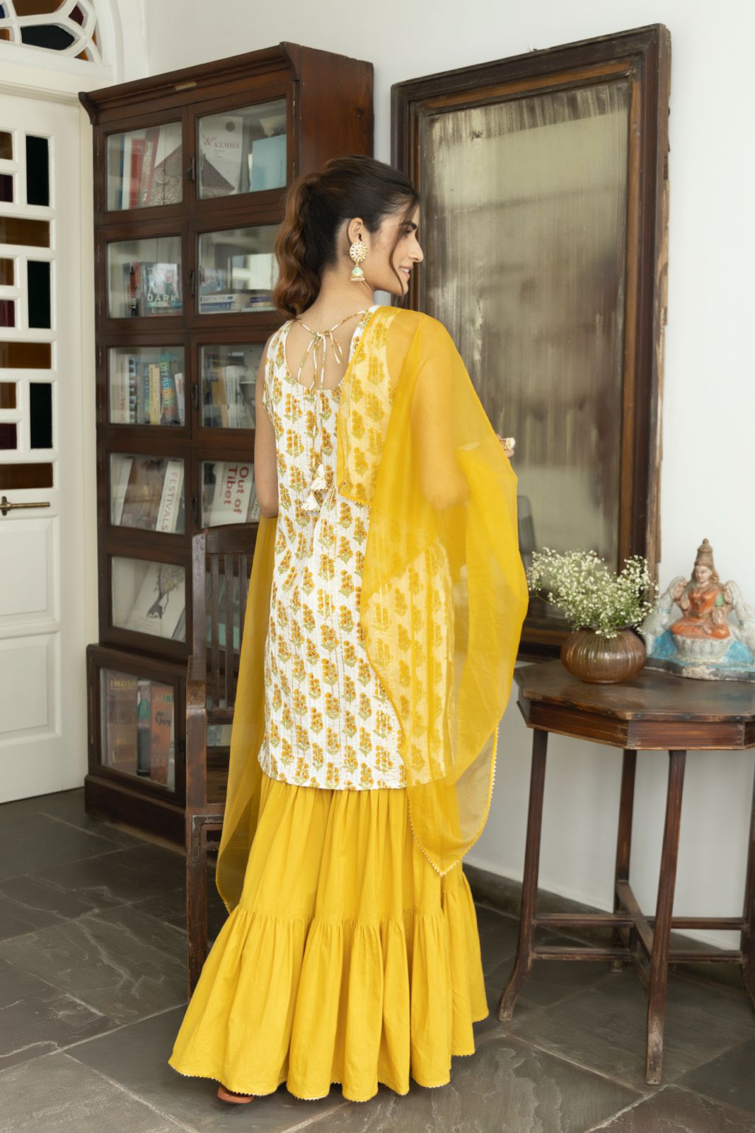 Yellow Cotton Kurta Set