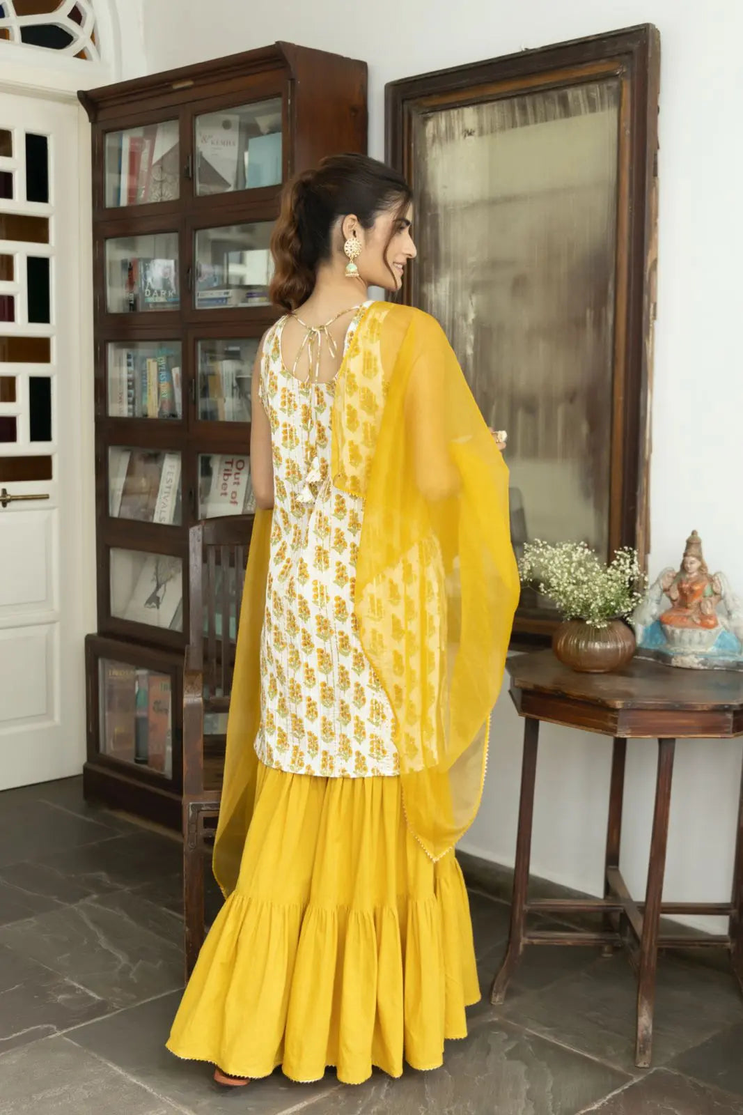 Yellow Cotton Kurta Set Ragavi