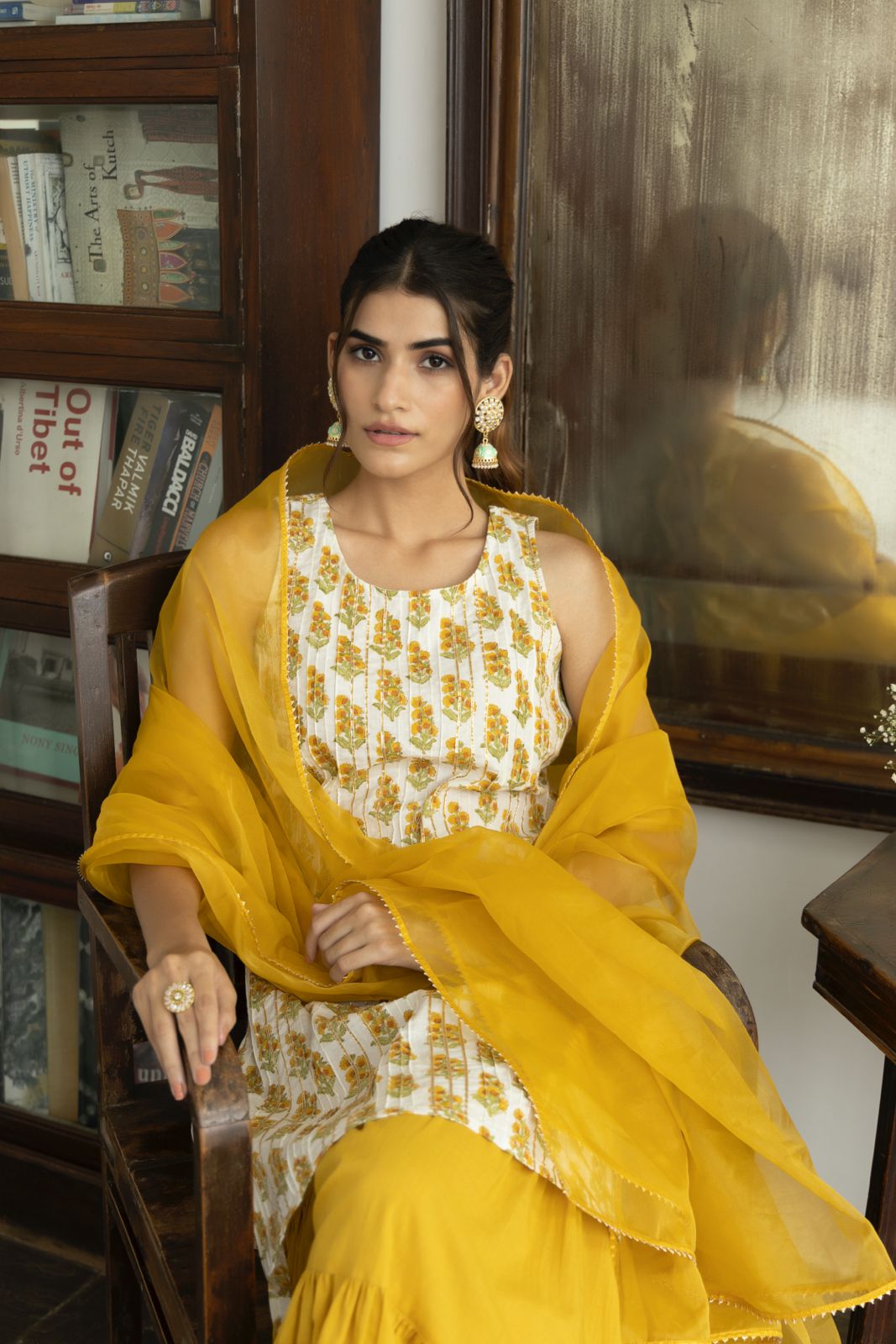 Yellow Cotton Kurta Set