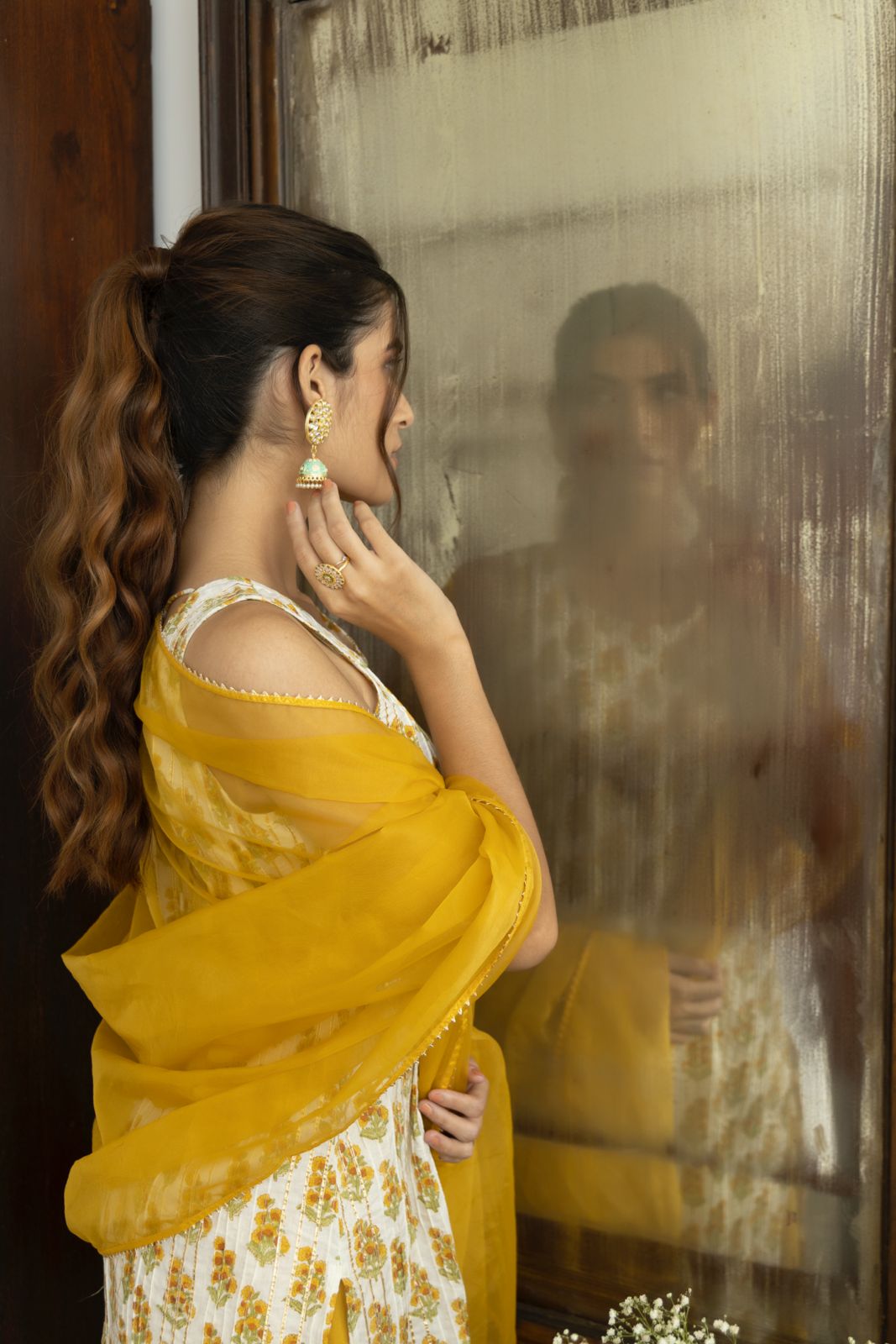 Yellow Cotton Kurta Set