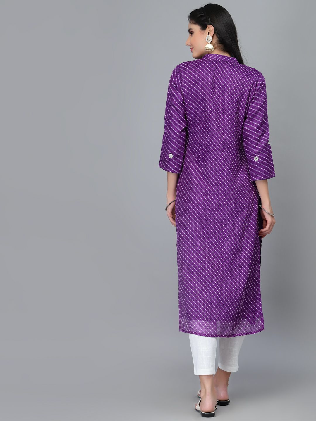 Zoya Purple Leheriya Kurta