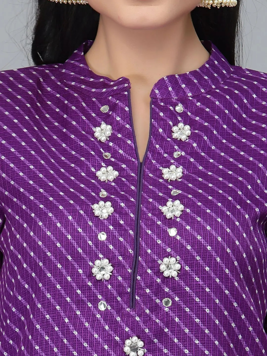 Zoya Purple Leheriya Kurta Ragavi