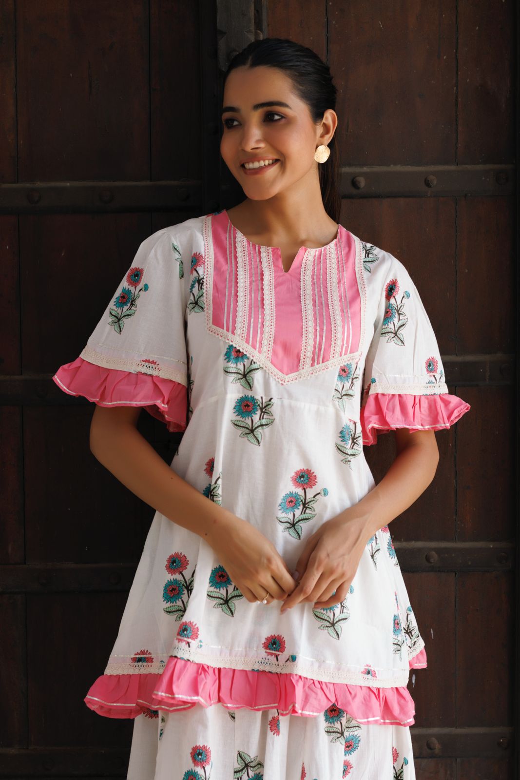 White Cotton Kurta Set