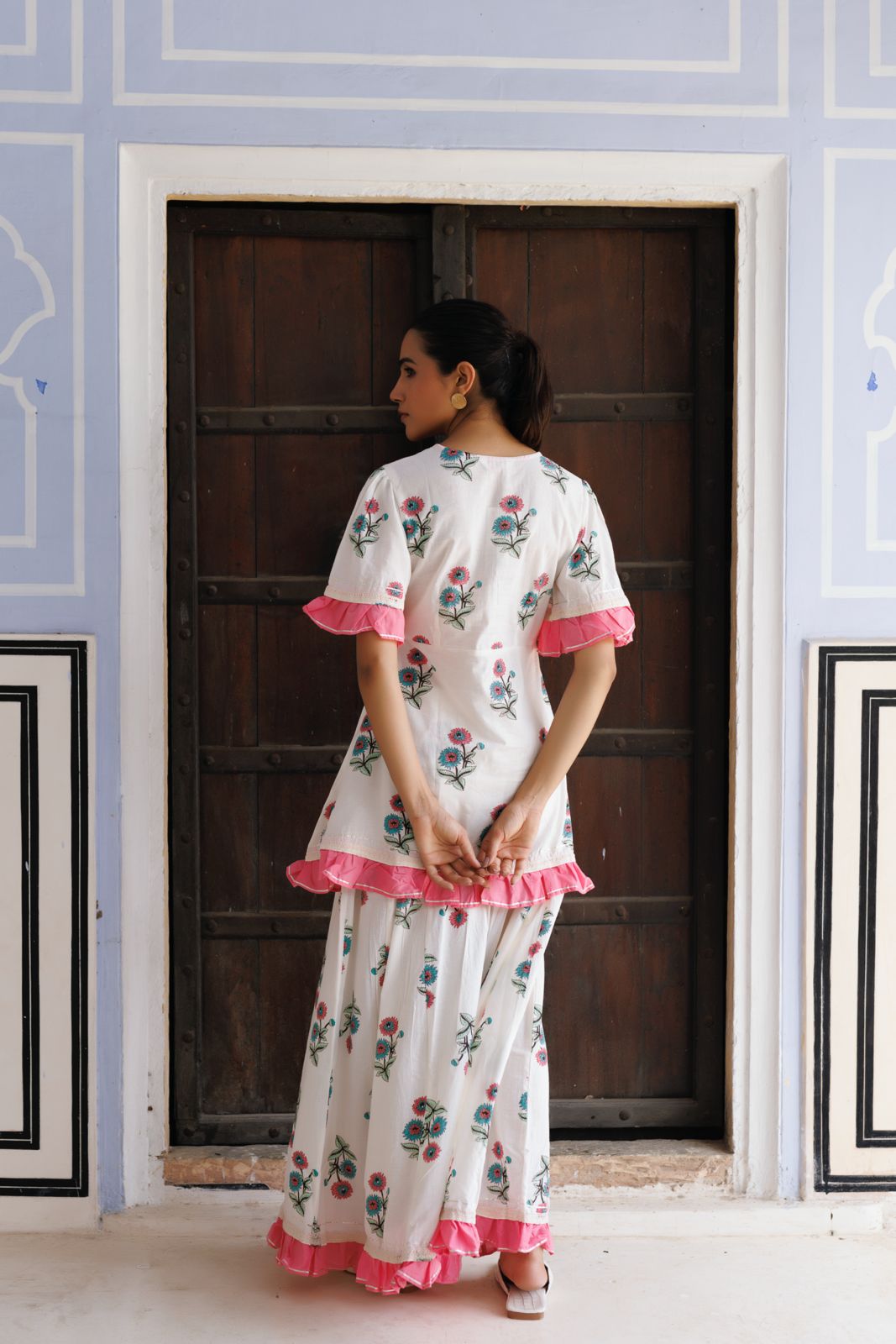 White Cotton Kurta Set