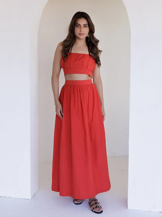 Aurora Red Co-Ord Set Ragavi